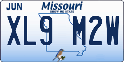 MO license plate XL9M2W