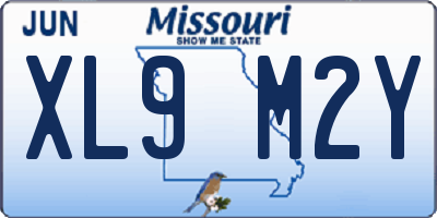 MO license plate XL9M2Y