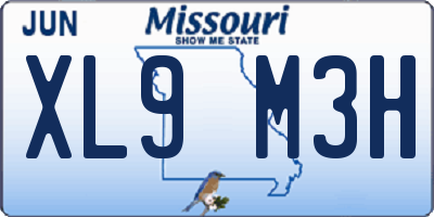 MO license plate XL9M3H