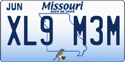 MO license plate XL9M3M