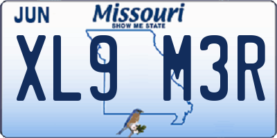 MO license plate XL9M3R