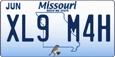 MO license plate XL9M4H
