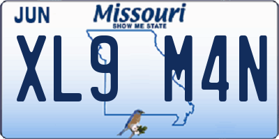 MO license plate XL9M4N