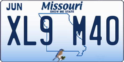 MO license plate XL9M4O