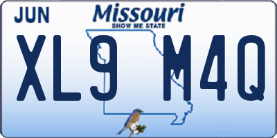 MO license plate XL9M4Q