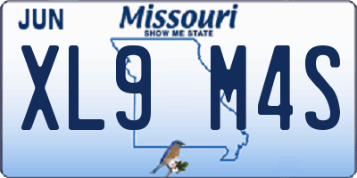 MO license plate XL9M4S