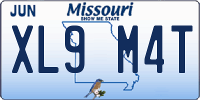 MO license plate XL9M4T