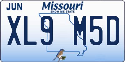 MO license plate XL9M5D