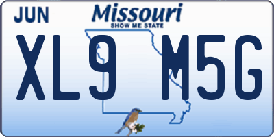 MO license plate XL9M5G