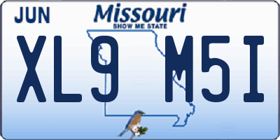 MO license plate XL9M5I