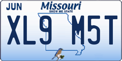 MO license plate XL9M5T