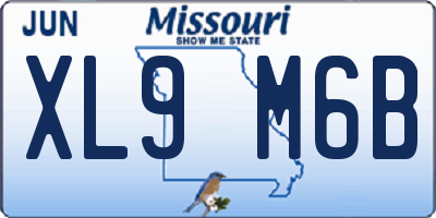 MO license plate XL9M6B