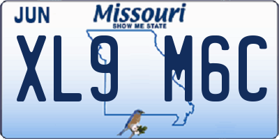 MO license plate XL9M6C
