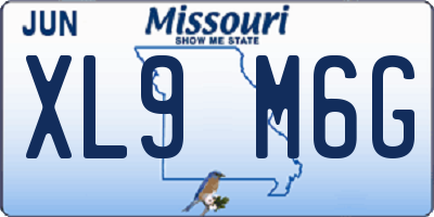 MO license plate XL9M6G