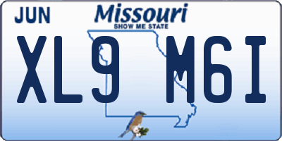 MO license plate XL9M6I