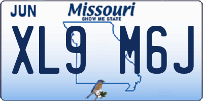 MO license plate XL9M6J