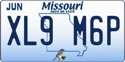 MO license plate XL9M6P