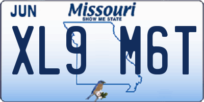 MO license plate XL9M6T