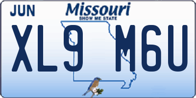 MO license plate XL9M6U