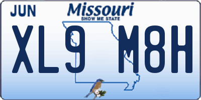 MO license plate XL9M8H
