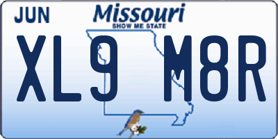 MO license plate XL9M8R