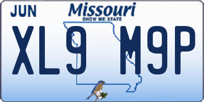 MO license plate XL9M9P