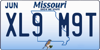MO license plate XL9M9T