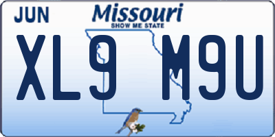 MO license plate XL9M9U