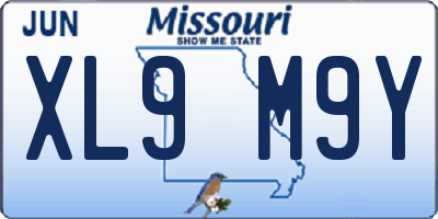 MO license plate XL9M9Y