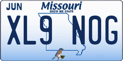 MO license plate XL9N0G
