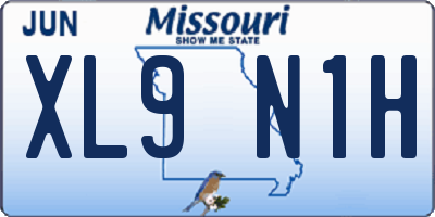 MO license plate XL9N1H