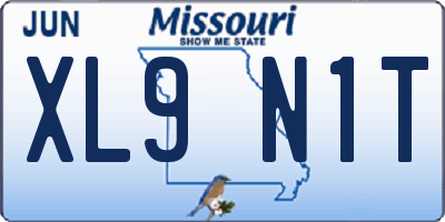 MO license plate XL9N1T