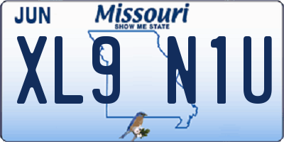 MO license plate XL9N1U