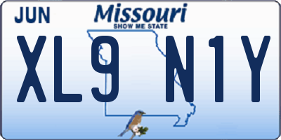 MO license plate XL9N1Y