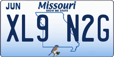 MO license plate XL9N2G