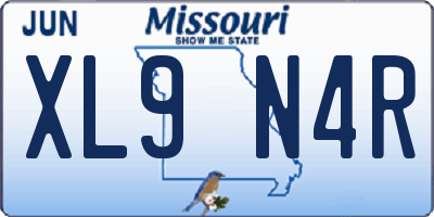 MO license plate XL9N4R