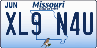 MO license plate XL9N4U