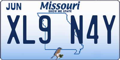 MO license plate XL9N4Y