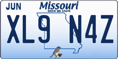 MO license plate XL9N4Z