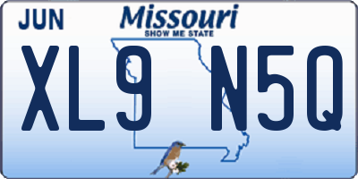 MO license plate XL9N5Q