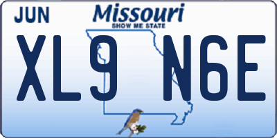 MO license plate XL9N6E