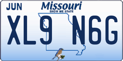 MO license plate XL9N6G