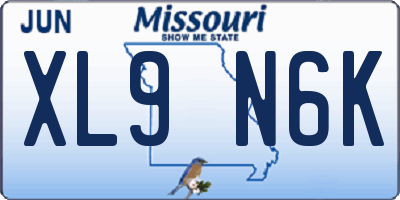 MO license plate XL9N6K