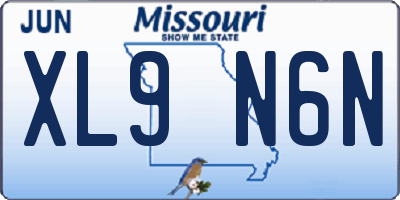 MO license plate XL9N6N