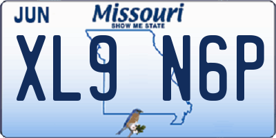 MO license plate XL9N6P