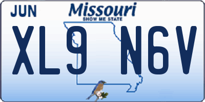MO license plate XL9N6V