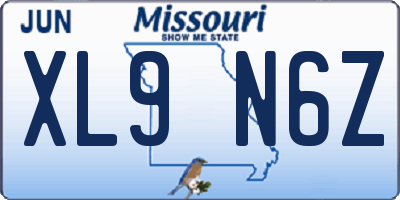 MO license plate XL9N6Z