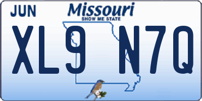 MO license plate XL9N7Q