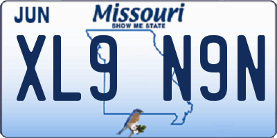 MO license plate XL9N9N
