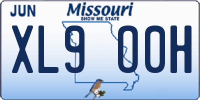 MO license plate XL9O0H